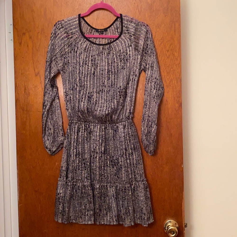 Ella Moss Lynx long sleeve silk blend dress